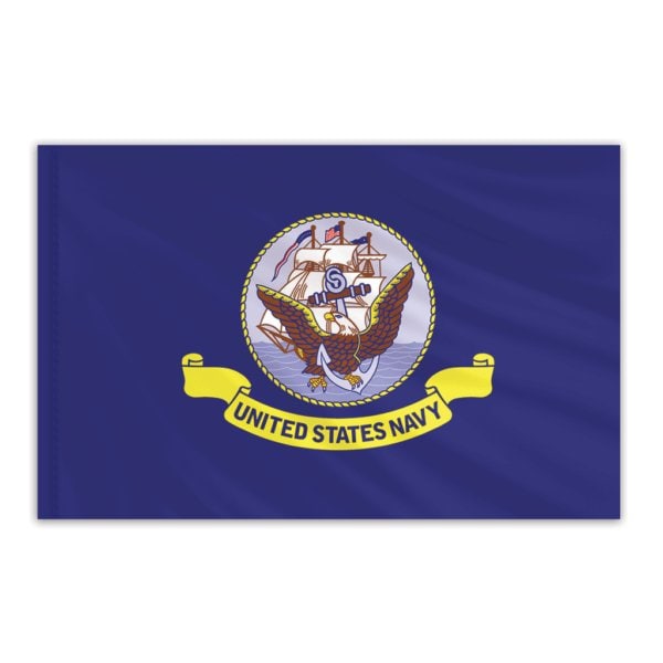 Navy Indoor Nylon Flag 3'x5'